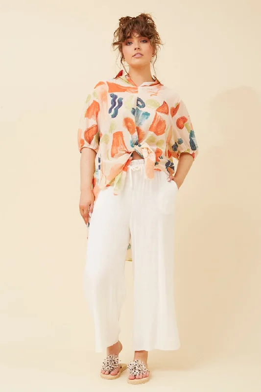 CLEMENTINE ABSTRACT PRINT TOP